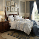 Full Queen Cotton Printed Duvet Cover Set With Chenille