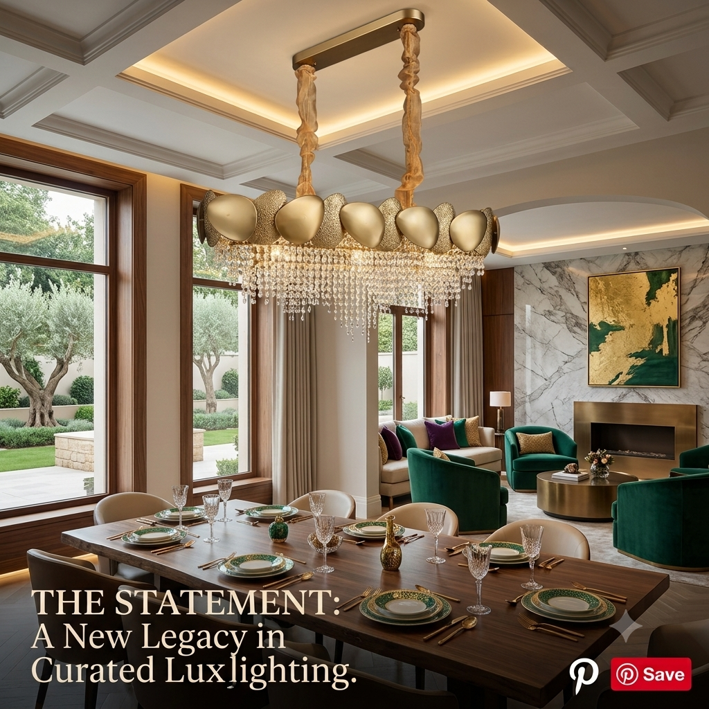 The Aurelia Crystal Halo™ Chandelier  A Statement of Light, Luxury & Timeless Elegance