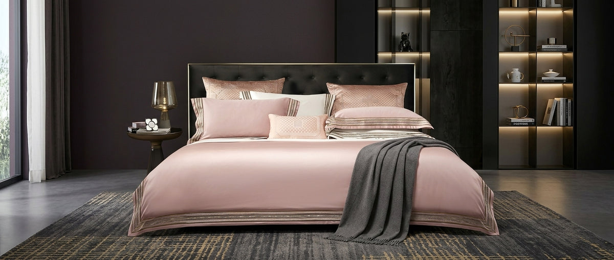 Julia M Lifestyles™ Light Luxury Solid Embroidered 140 Thread Count Four-Piece Bedding Set