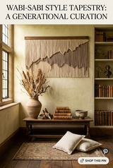 The Aiko Wabi-Sabi™ Artisan Wall Tapestry Quiet Luxury Textile Art for Serene Interiors