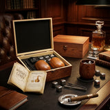 Luxury Wooden Whiskey Tasting Set with Chilling Stones