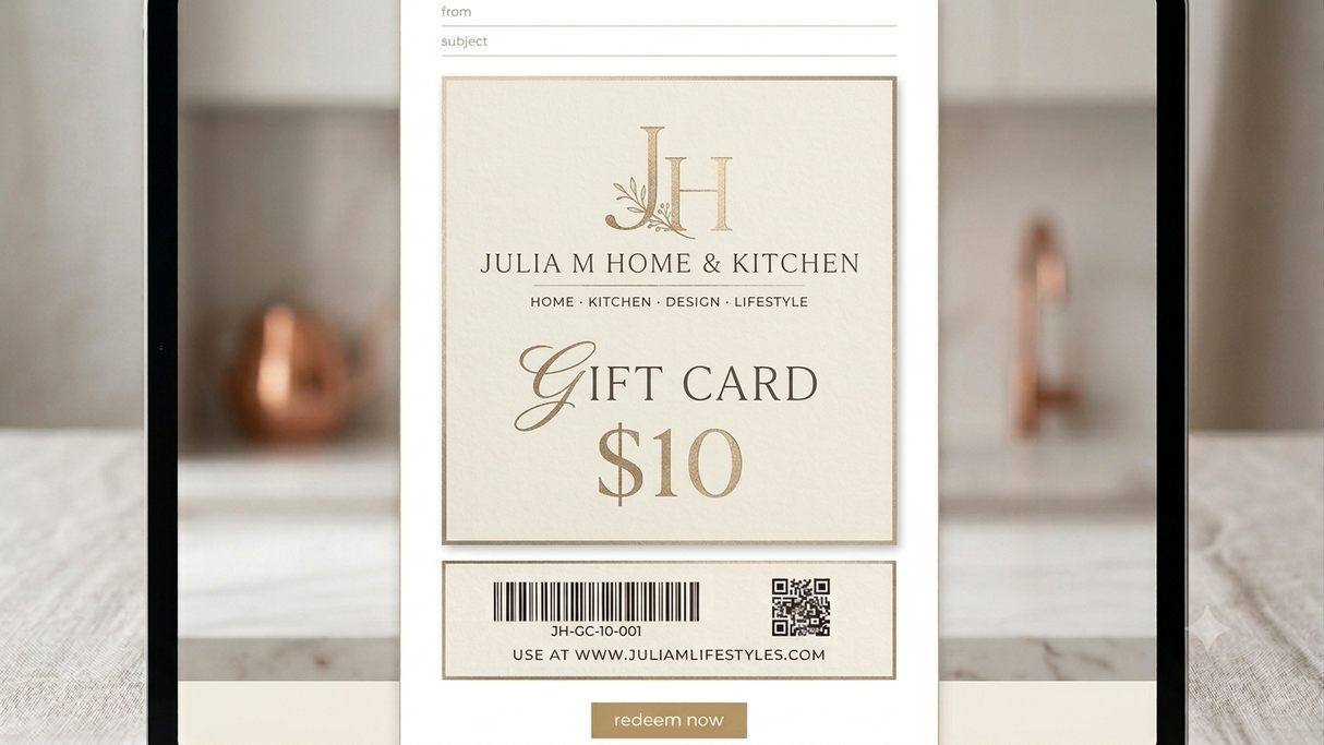 Gift Card by Julia M Home & Kitchen