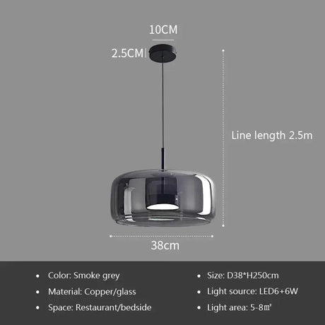 Glass Pendant Light light luxury pendant Lamp Deco Nordic Led Hanging Light Fixtures Bedroom Modern Luminaire Suspension lamp - Julia M LifeStyles