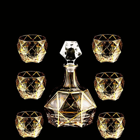 Gold-Lined Crystal Whisky & Wine Glass Set - Julia M LifeStyles