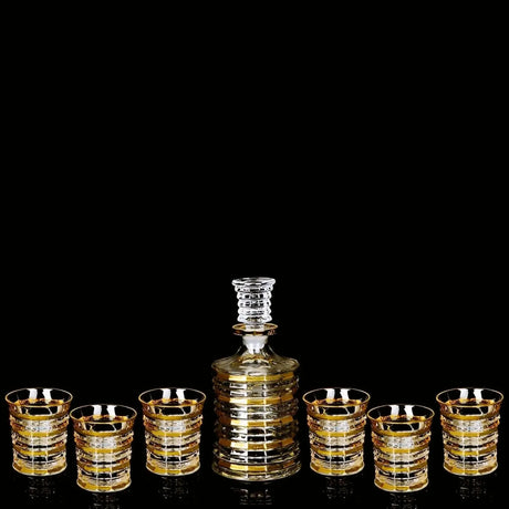 Gold-Lined Crystal Whisky & Wine Glass Set - Julia M LifeStyles