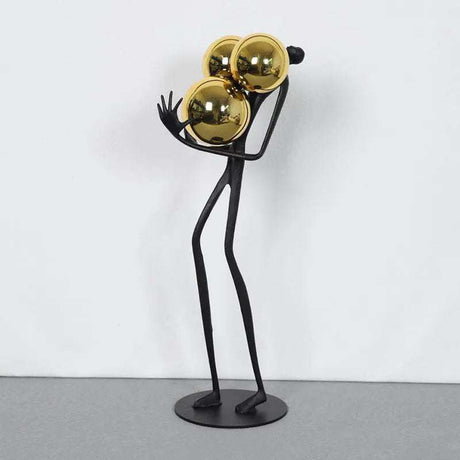 Golden Ball Matchstick Men Sculpture Golden Ball Matchstick Men Sculpture 1005006040372344-A home sculpture decor 93