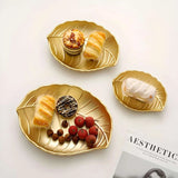 Golden Pineapple Leaf Serving Tray - Versatile Nordic Decor Organizer - Julia M LifeStyles
