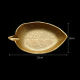 Golden Pineapple Leaf Serving Tray - Versatile Nordic Decor Organizer - Julia M LifeStyles