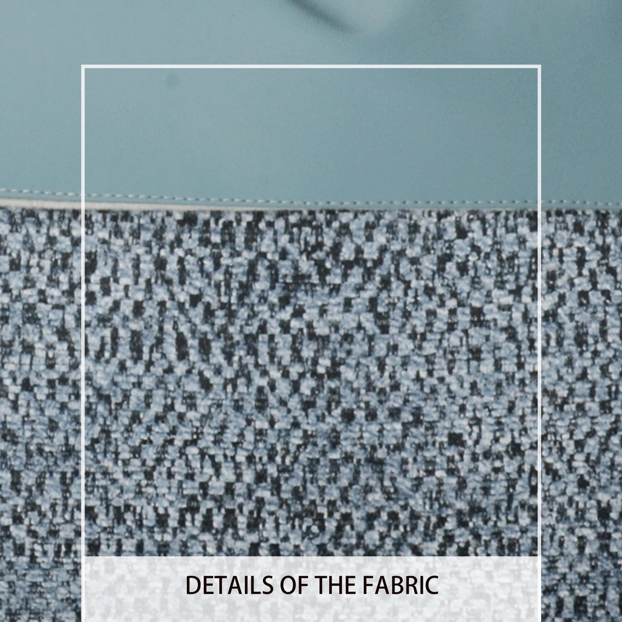 Light Luxury High-end Geometric Pattern Blue Fabric with Metal Buckle Fabric and Metal Buckle Long Home Decoration Pillowcase