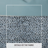 Light Luxury High-end Geometric Pattern Blue Fabric with Metal Buckle Fabric and Metal Buckle Long Home Decoration Pillowcase