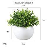 DS  Artificial Plants Potted Greenery Green Grass Plastic Faux Topiary Shrubs for Bathroom Home Kitchen Office Farmhouse Decor Julia M LifeStyles