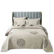 Handmade Bedding Quilts Embroidery Flower 100% Cotton Queen King Size Stitching Patchwork Bedspread 3pcs Quilt Set Julia M LifeStyles