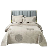 Handmade Bedding Quilts Embroidery Flower 100% Cotton Queen King Size Stitching Patchwork Bedspread 3pcs Quilt Set Julia M LifeStyles