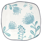 Floral Ceramic Dinnerware Set Sixteen-Piece Round Blue and White Service for Four