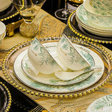 Floral Luxury Round Dinner Set – High Quality Porcelain for Elegant Dining