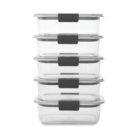 DB 3.2 Cup Food Storage Containers 5 Pack BPA Free Leak-Proof Clear Tritan Plastic Heated Kitchen Organizer Julia M LifeStyles