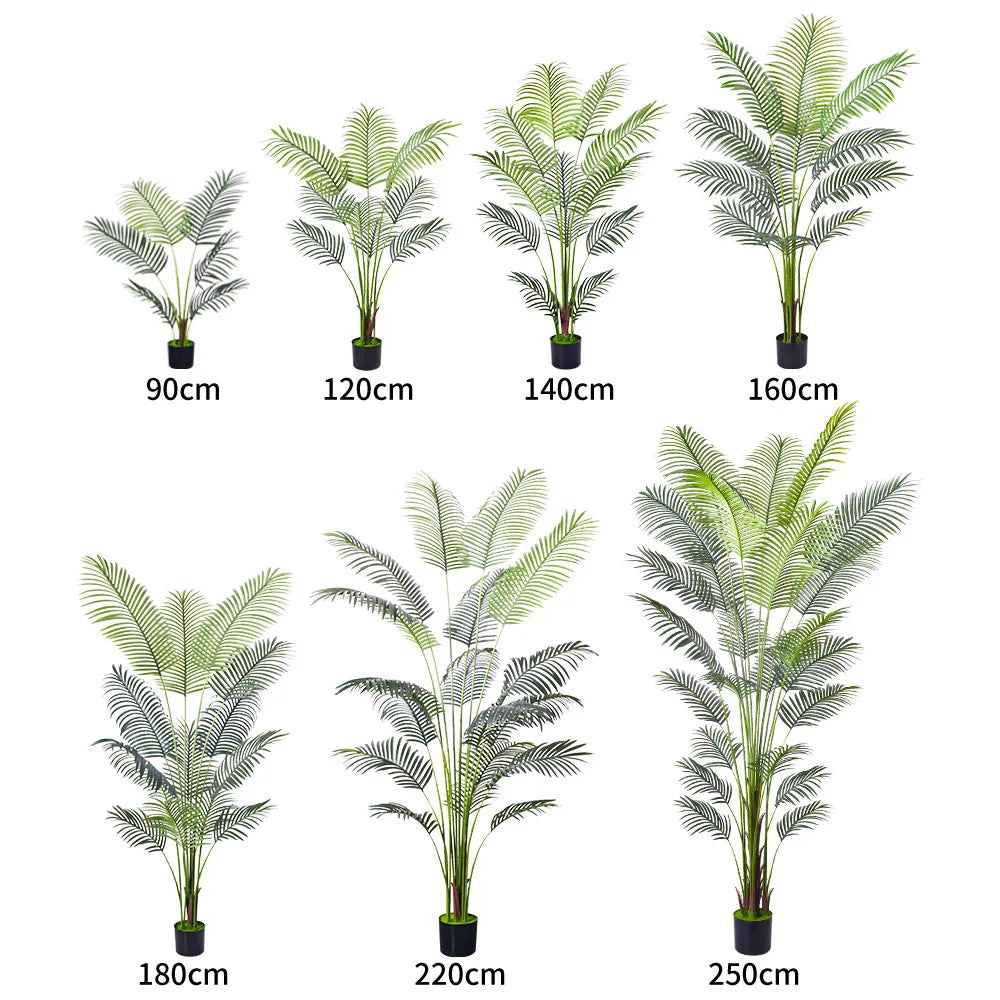Oh Art Hot Selling 90cm-220cm Tall Artificial Bonsai & Kentia Palm Tree Plastic Outdoor Decorative Palm Tree