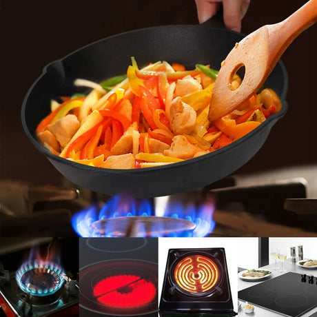 DB 3-Piece Pre-Seasoned Cast Iron Cookware Set 6/8/10-Inch Non-Stick Oven Safe Skillets Heat-Resistant Frying Pan Julia M LifeStyles