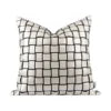 Leather White Simple Geometric Pattern Pillowcase Hand Woven square Check Home Cushion Cover