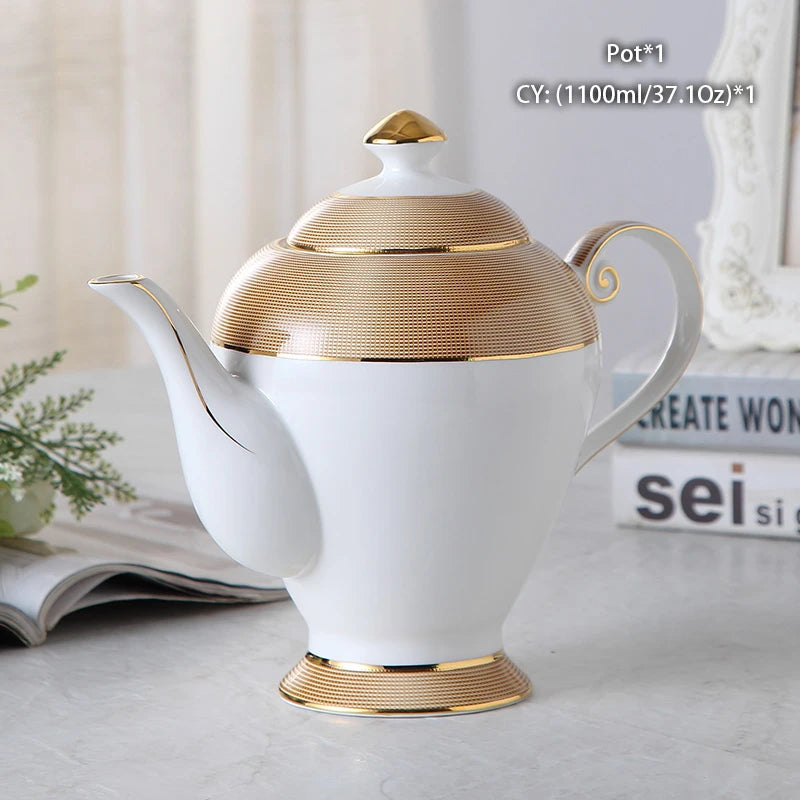 Vintage Bone China Tea Pot British Ceramic Teapot Europe Porcelain Coffee Pot Cafe Drinkware Advanced Teaware Drop Shipping - Julia M LifeStyles
