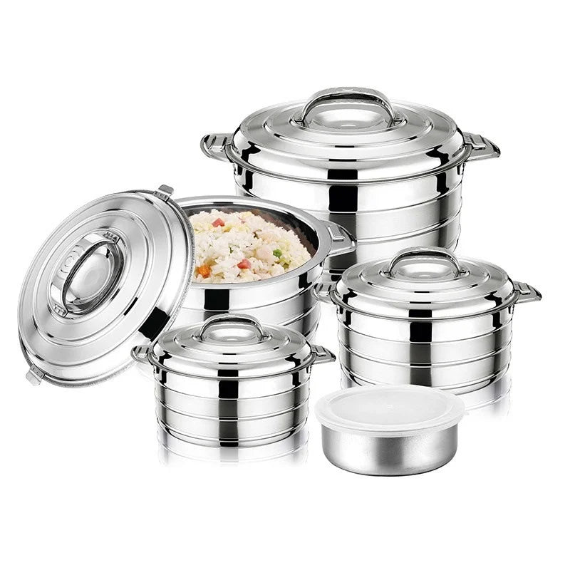 Food Keep Warm Stainless Steel Container  3Pcs Casserole Sets Insulated Food Warmer Casserole Food Container Julia M LifeStyles