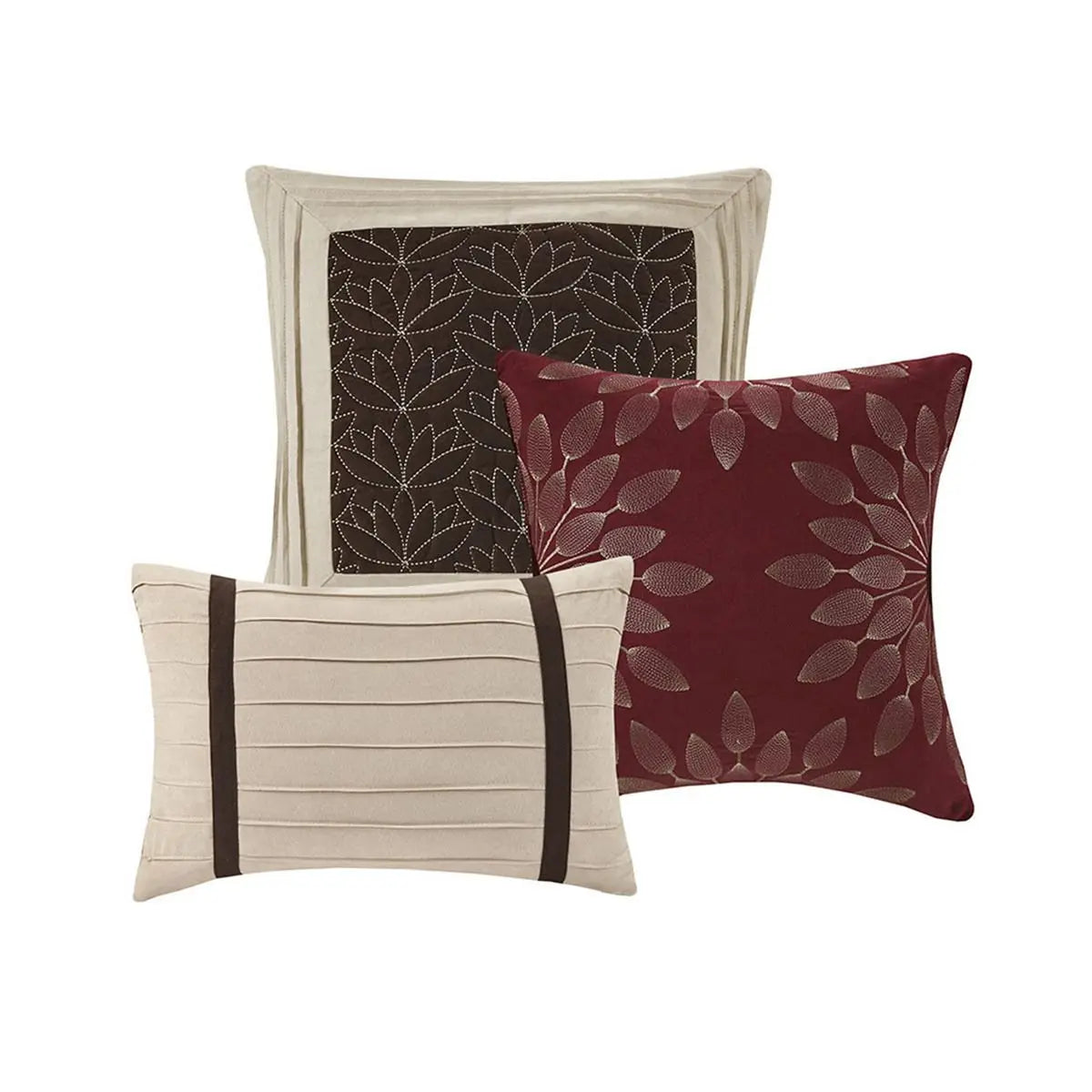 Floral Woven 7-Piece Comforter Set for King & Queen Beds