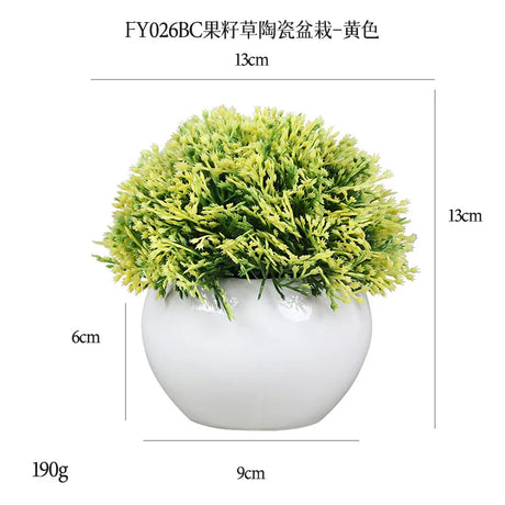 DS  Artificial Plants Potted Greenery Green Grass Plastic Faux Topiary Shrubs for Bathroom Home Kitchen Office Farmhouse Decor Julia M LifeStyles