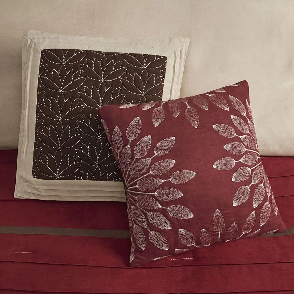 Floral Woven 7-Piece Comforter Set for King & Queen Beds
