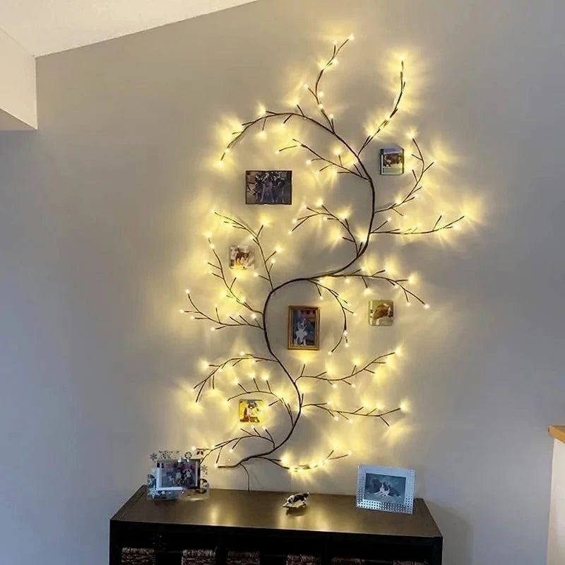 Warm White LED Willow Rattan Lights - 144 Holiday Decor for Home Julia M LifeStyles