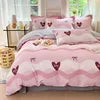 Luxury 100% Cotton Microfiber Twill Bedding Set - Four-Piece Duvet Cover&Sheet Set