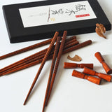 Chinese style gift box creative wooden chopsticks four pairs of chopsticks chopstick rest gift box Julia M LifeStyles