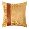 Cotton Linen Velvet Patchwork Faux Leather Pillow Cover Modern Farmhouse Decor Accent Cushion Case Decorative Throw Pillowcase Julia M LifeStyles