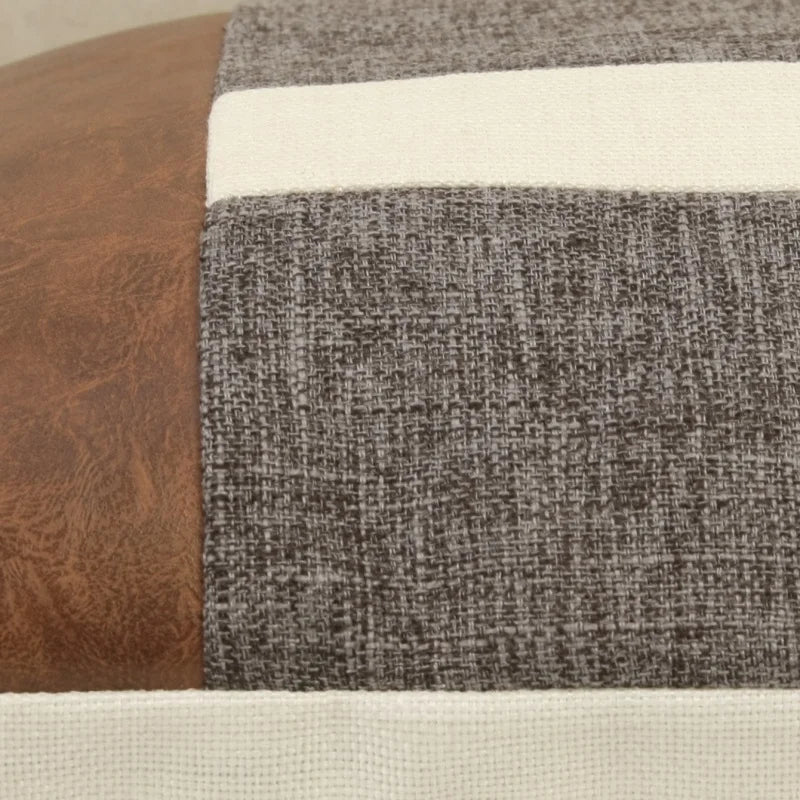 Popular Home PU Leather Stitching Cotton Diamond Lattice Pillowcase Sofa Cushion Cover Factory Price