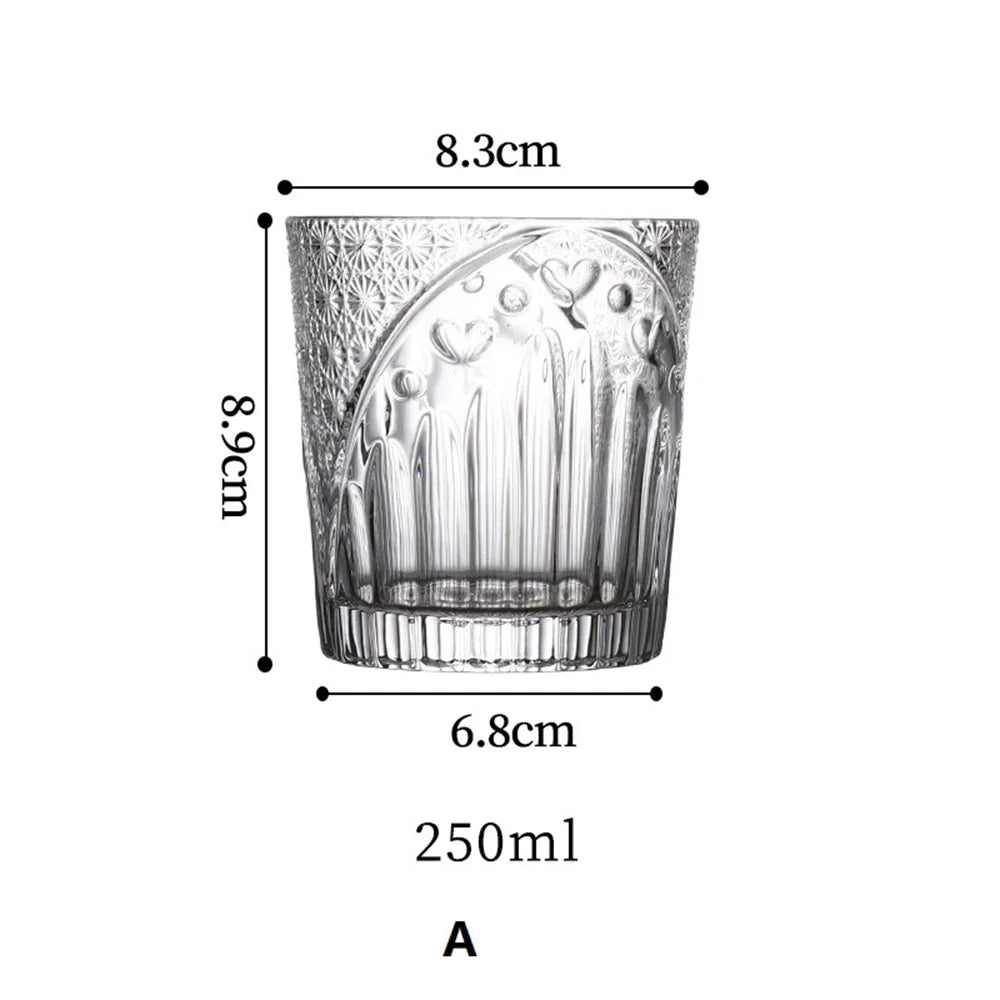 Old Fashioned Crystal Glasses Lead-Free Irregular Shot Glass Liquor Vodka Bourbon Whisky Glass Rotate Tumbler Whiskey Glass Cup