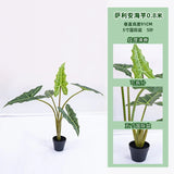 UV Resistant Faux Taro Leaf Tree in Plastic Pot Custom Size Home Garden Decor Artificial Potted Plant for Weddings