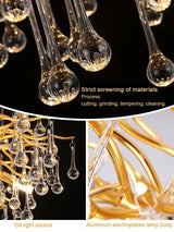 Crystal Lamp L160 CM Light Fixtures Modern Drop Light for Dinning Room Chandeliers Ceiling Luxury Lamps Julia M LifeStyles