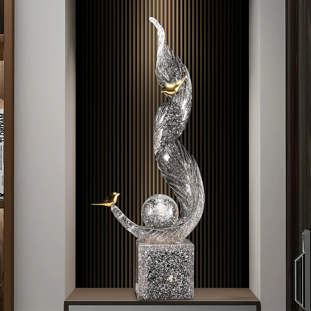 Entrance Ornament Epoxy Resin Sculpted Figurine for Living Room Entry Door Hall