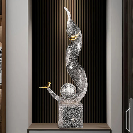 Entrance Ornament Epoxy Resin Sculpted Figurine for Living Room Entry Door Hall
