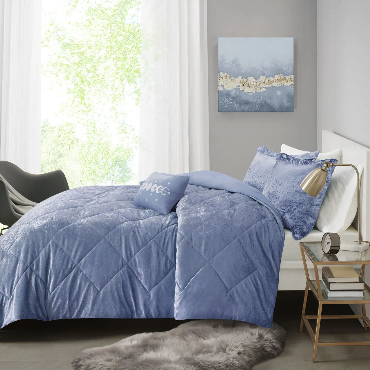 Velvet Woven Duvet Cover Set - King & Twin Options for Winter Elegance