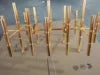 Modern Style Bamboo-shaped Chandelier Golden Chrome Pendant Lamp Living Room Dining Room American Household Lamps