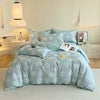 Luxury 100% Cotton Microfiber Twill Bedding Set - Four-Piece Duvet Cover&Sheet Set