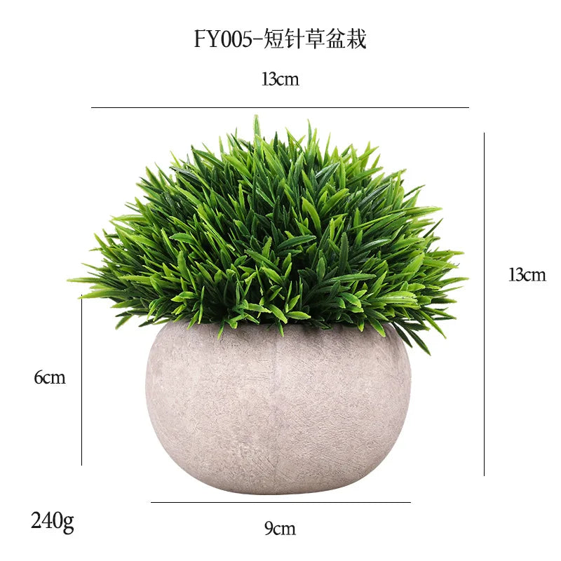 DS  Artificial Plants Potted Greenery Green Grass Plastic Faux Topiary Shrubs for Bathroom Home Kitchen Office Farmhouse Decor Julia M LifeStyles