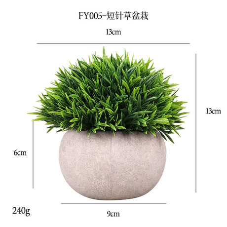 DS  Artificial Plants Potted Greenery Green Grass Plastic Faux Topiary Shrubs for Bathroom Home Kitchen Office Farmhouse Decor Julia M LifeStyles