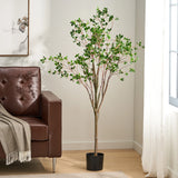 150CM Artificial Milan Leaf Green Potted Plant for Wedding Decoration Hanging Pot Plant for Thanksgiving Occasions