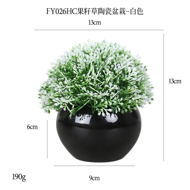 DS  Artificial Plants Potted Greenery Green Grass Plastic Faux Topiary Shrubs for Bathroom Home Kitchen Office Farmhouse Decor Julia M LifeStyles