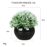 DS  Artificial Plants Potted Greenery Green Grass Plastic Faux Topiary Shrubs for Bathroom Home Kitchen Office Farmhouse Decor Julia M LifeStyles