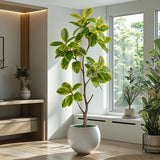 Premium Handmade Artificial Indoor Plant Faux Fiddle Leaf Bonsai Trees Premium Artificial Fiddle Leaf Fig Tree
