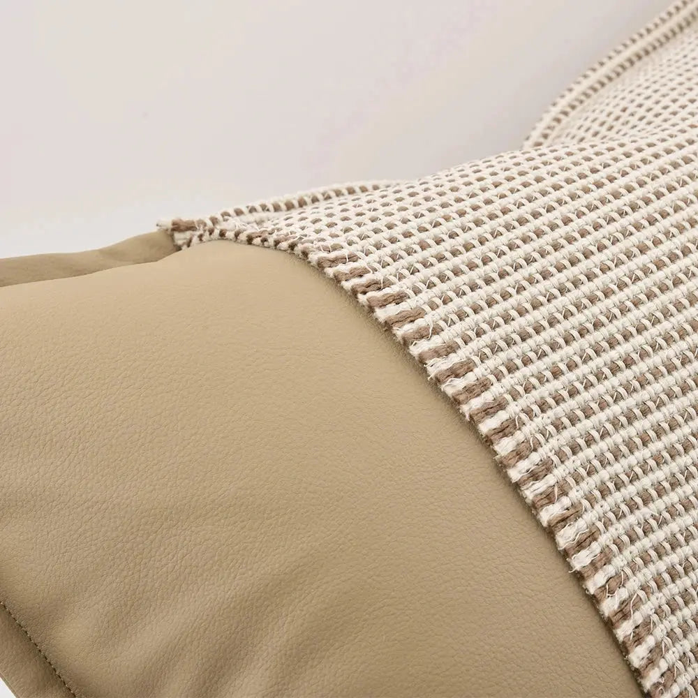 Echo Modern Leather Pillow Cases Cushion Cover for Townhouse and Model Home Sofa Decorative  Pillows Cushions Julia M LifeStyles