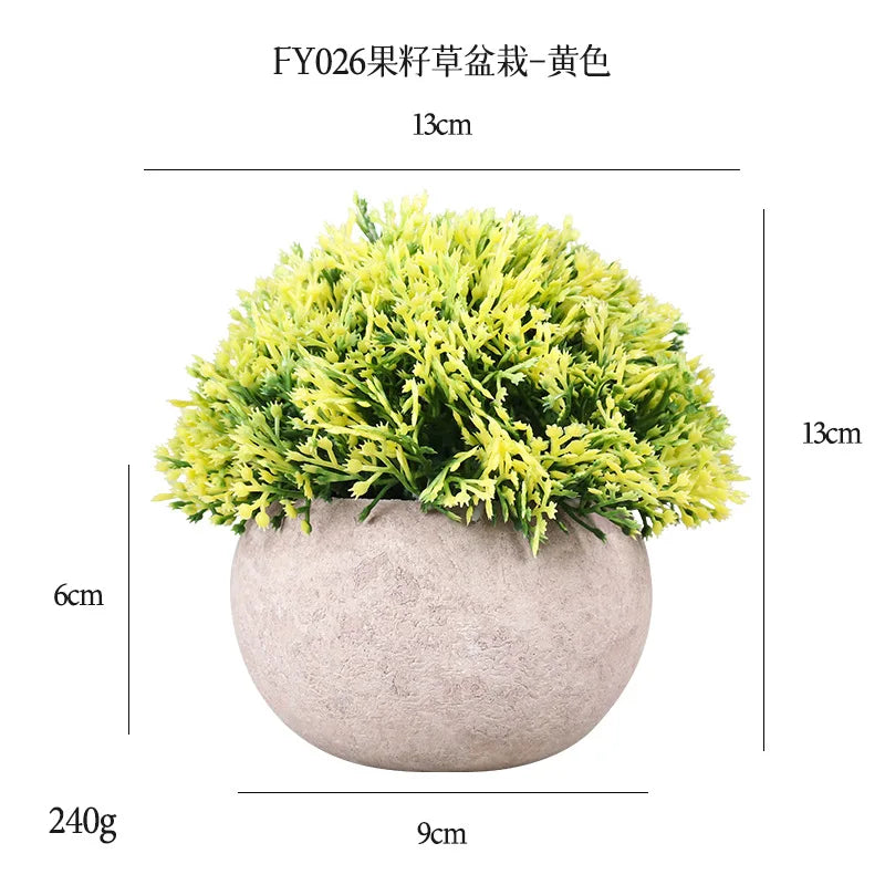 DS  Artificial Plants Potted Greenery Green Grass Plastic Faux Topiary Shrubs for Bathroom Home Kitchen Office Farmhouse Decor Julia M LifeStyles