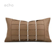 Echo Modern High-end Orange Coffee Leather Weaving Hotel Decoration Waist Pillowcase Sofa Living Room Pillow Cover Cushion Cover Julia M LifeStyles